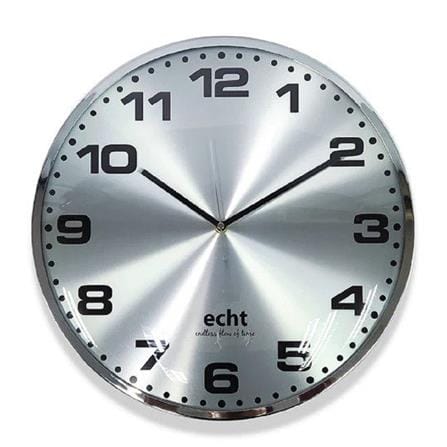 ECHT 16" E263-SR Wall Clock Silver