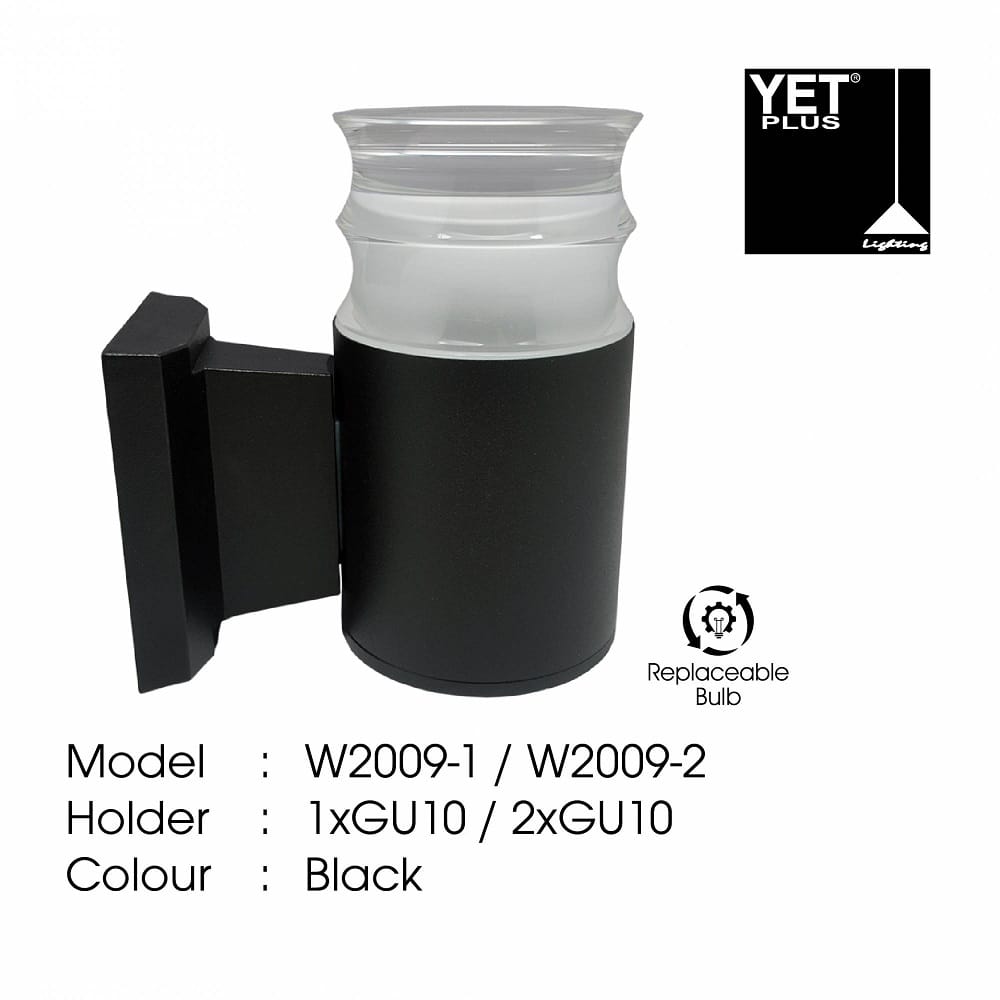 YETPLUS WALL OUTDOOR W2009-1 GU10 WARM WHITE (3000K)