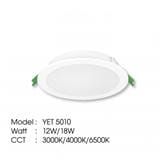 YETPLUS RECESSED DOWNLIGHT LED 5010 18W DAYLIGHT (6500K)ROUND 6"