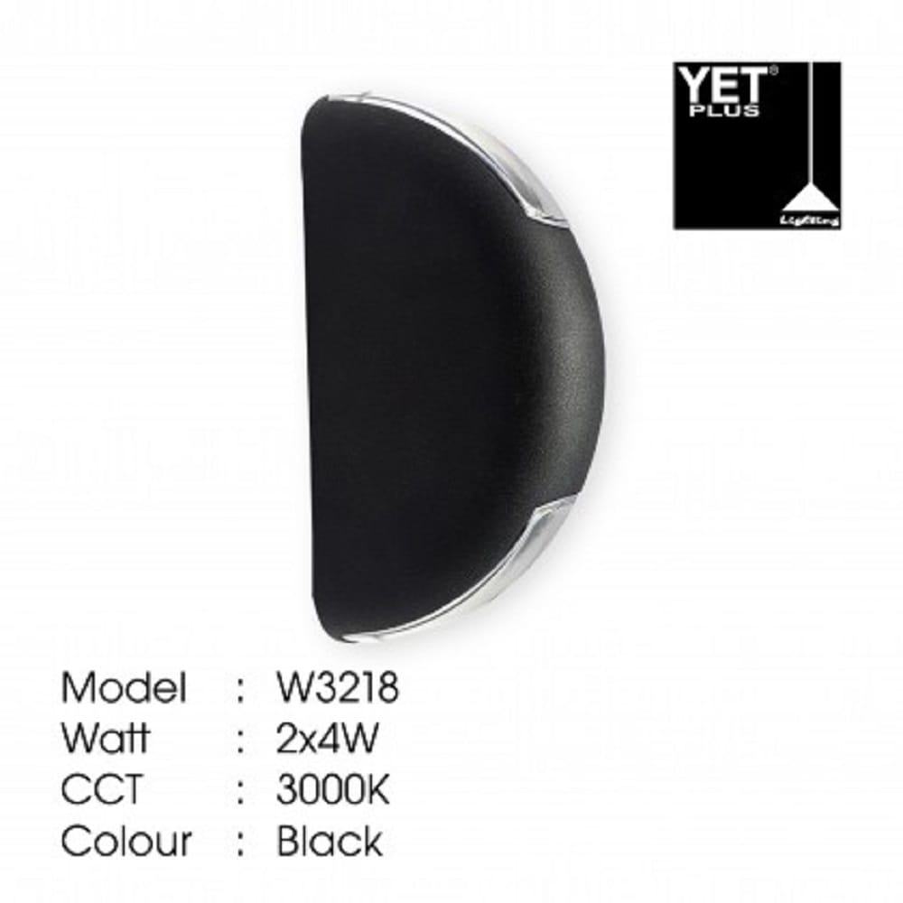 YETPLUS WALL OUTDOOR W3218 2X4W WARM WHITE (3000K)