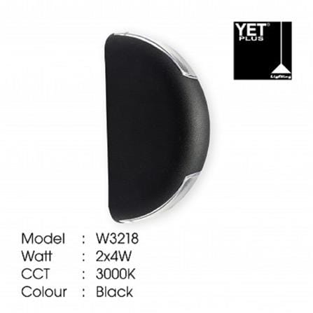 YETPLUS WALL OUTDOOR W3218 2X4W WARM WHITE (3000K)