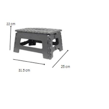 FURDINI BATHROOM FOLDING STOOL UNO-S PP DARK GREY H22XW31.5XD25 CM