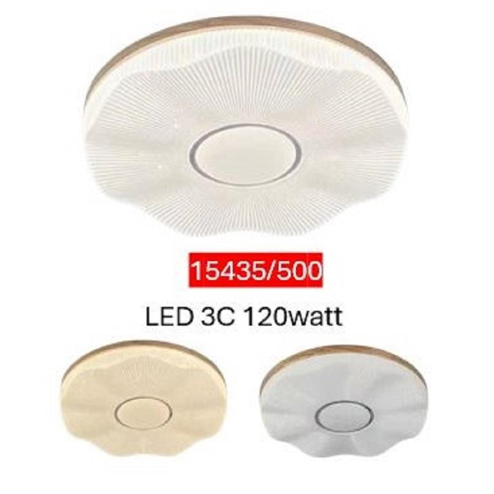 BRIGHT OBJECTIVES CEILING LAMP LED 15435-500 120WATT 3COLOUR CHANGING WHITE/WOOD 20"