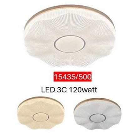 BRIGHT OBJECTIVES CEILING LAMP LED 15435-500 120WATT 3COLOUR CHANGING WHITE/WOOD 20"