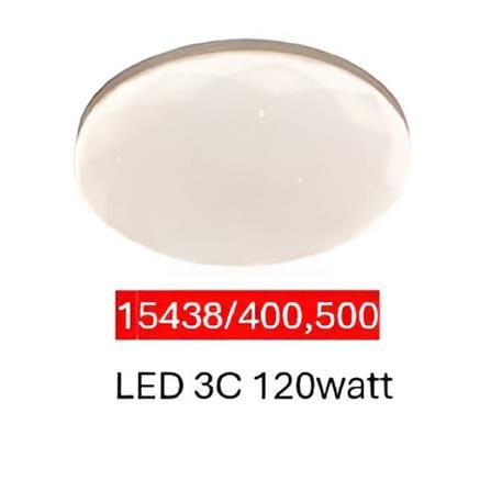 BRIGHT OBJECTIVES CEILING LAMP LED 15438-500 120WATT 3COLOUR CHANGING WHITE/WOOD 20"