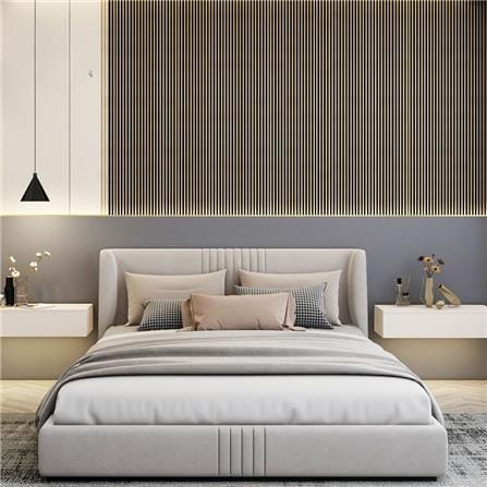 PREMO FLUTED WALL PANEL 290X12.2X1.2CM PS-JC1047-5478BT MODERN BEIGE BLACK
