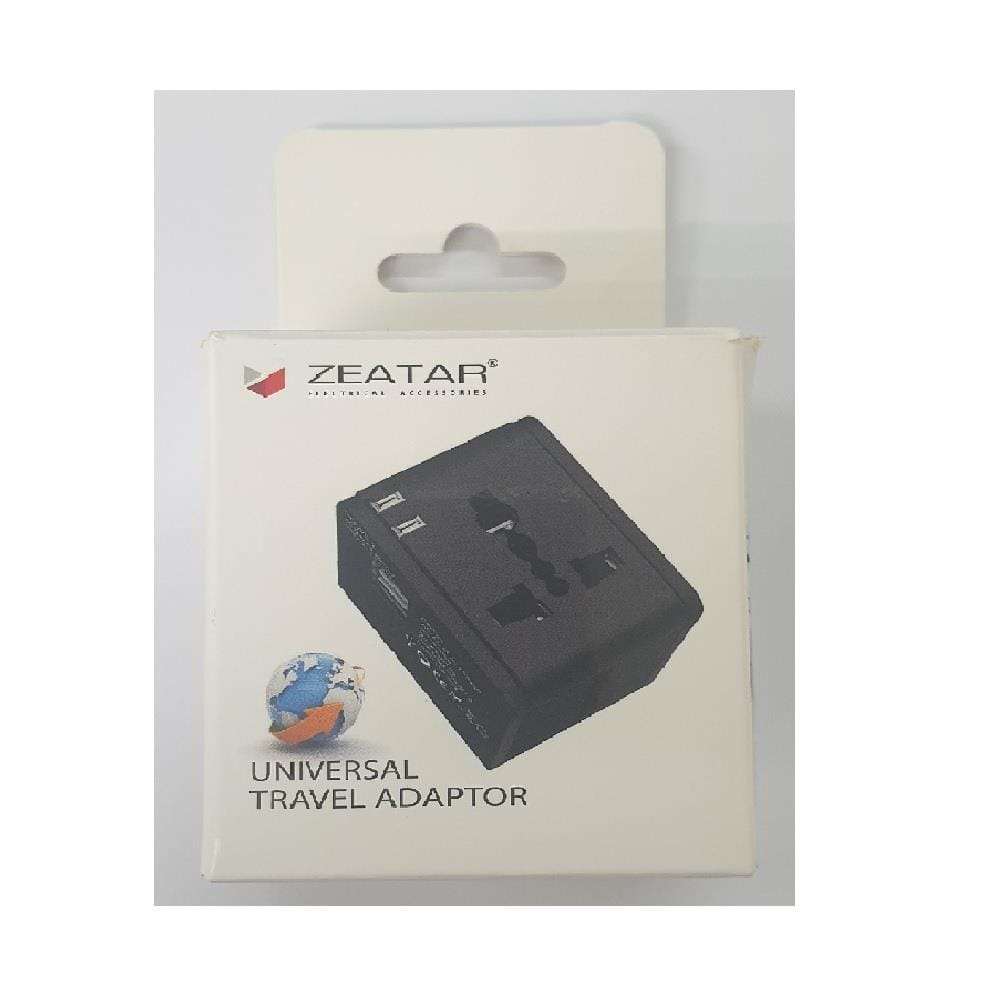 ZEATAR UNIVERSAL TRAVEL ADAPTOR Z3366 BLACK