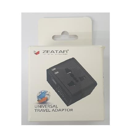 ZEATAR UNIVERSAL TRAVEL ADAPTOR Z3366 BLACK