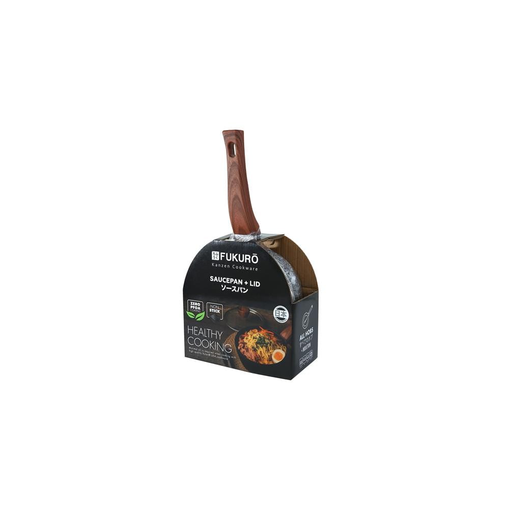 FUKURO KANZEN FORGED NON-STICK SAUCE PAN WITH LID 18CM