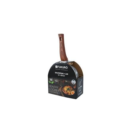 FUKURO KANZEN FORGED NON-STICK SAUCE PAN WITH LID 18CM