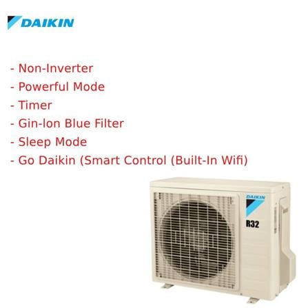 DAIKIN NON INVERTER WALL AIR CONDITIONER FTV35PBV1MF/RV35PBV1M 1.5HP