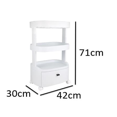 3TIER SHELVES HOMEY 42x30x71 WHITE
