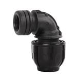SPRING PE COMPRESSION ELBOW FITTING FPT 20MMX1/2IN BLACK
