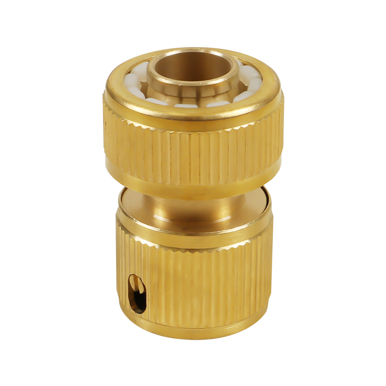 SPRING BRASS QUICK CONNECTOR GARDEN HOSE FITTING 5/8IN