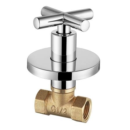 LIVINOX CONCEALED STOP VALVE  1/2" FULL TURN LT-SV010FCH CHROME H6.8XW6.8XD12 CM