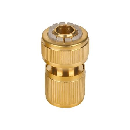SPRING BRASS HOSE CONNECTOR WITH WATER STOP NB-BS-58 5/8&rdquo;