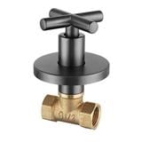 LIVINOX CONCEALED STOP VALVE  1/2" FULL TURN LT-SV010FGM GUN METAL