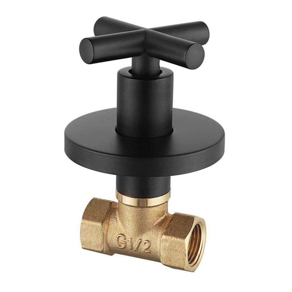 LIVINOX CONCEALED STOP VALVE 1/2" FULL TURN LT-SV010FBK BLACK