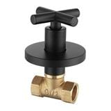 LIVINOX CONCEALED STOP VALVE 1/2" FULL TURN LT-SV010FBK BLACK