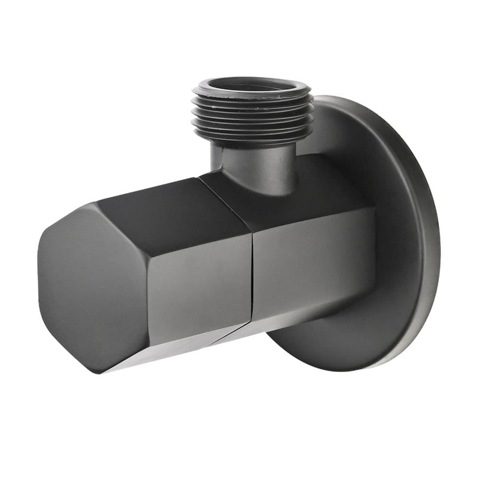 LIVINOX ANGLE STOP VALVE LT-AG05BK HEXAGON SHAPE BLACK H4.5XW6XD5CM