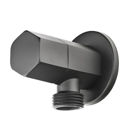 LIVINOX ANGLE STOP VALVE LT-AG05BK HEXAGON SHAPE BLACK H4.5XW6XD5CM