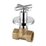 LIVINOX CONCEALED STOP VALVE 1" LT-SV100CH FULL TURN CHROME H7XW6.8XD12.5 CM