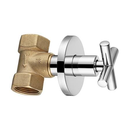 LIVINOX CONCEALED STOP VALVE 1" LT-SV100CH FULL TURN CHROME H7XW6.8XD12.5 CM