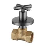 LIVINOX CONCEALED STOP VALVE  1" LT-SV100GM FULL TURN GUN METAL H7XW6.8XD12.5CM