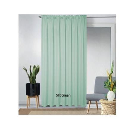 RED DANIELLE CURTAIN FRENCH PLEAT URBAN C22 80945-2 SLIT GREEN