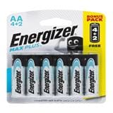MAX PLUS ALKALINE AA 4+2 1.5V EP91BP4 ENERGIZER