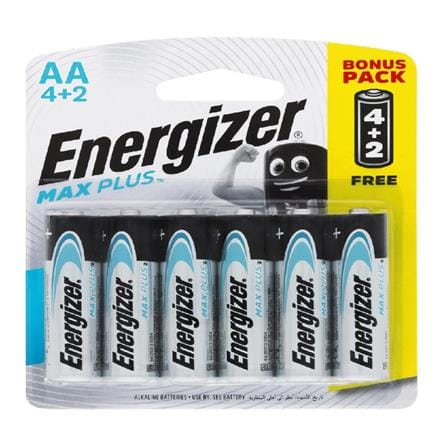 MAX PLUS ALKALINE AA 4+2 1.5V EP91BP4 ENERGIZER
