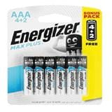 MAX PLUS ALKALINE AAA 4+2 1.5V EP92BP4 ENERGIZER