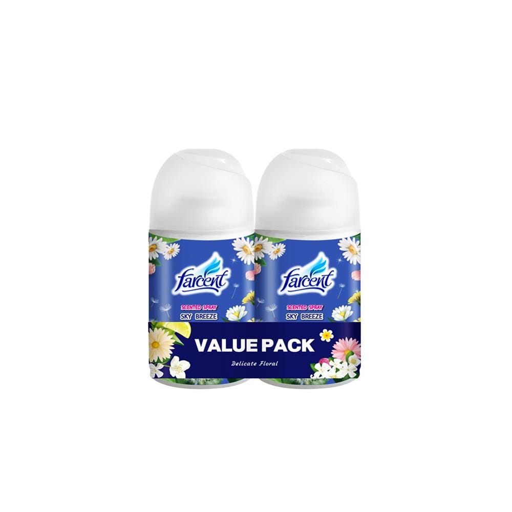 FARCENT SCENTED NATURAL SPRAY 250ML TWIN PACK SKY BREEZE