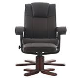 RELAX RECLINER WITH FOOTSTOOL FURDINI SCANDIC PVC BROWN