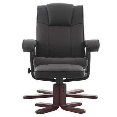 RELAX RECLINER WITH FOOTSTOOL FURDINI SCANDIC PVC BROWN