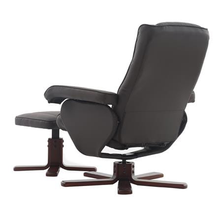 RELAX RECLINER WITH FOOTSTOOL FURDINI SCANDIC PVC BROWN