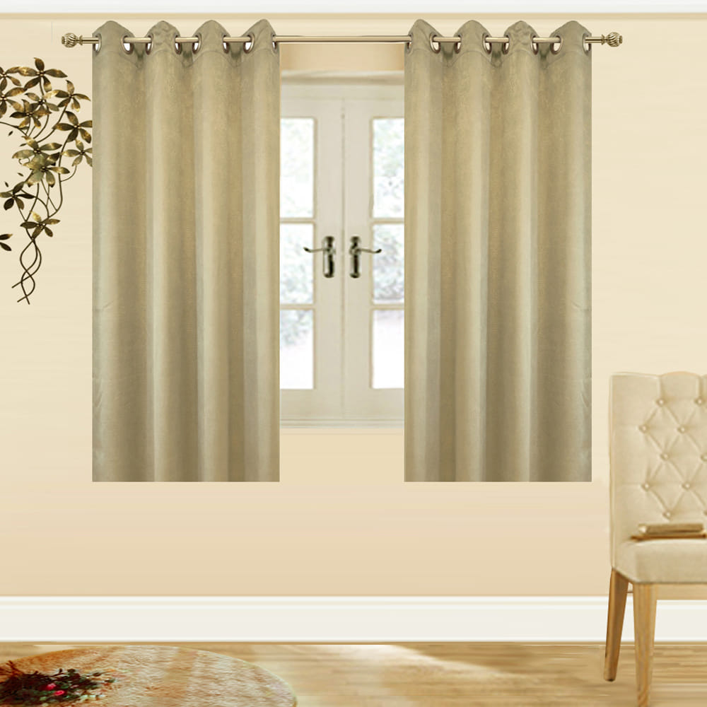 HLS CURTAIN EYELET GLOSSVA UV 130X280CM GOLD