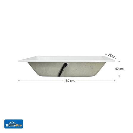 BATHTUB MOYA SICO-4010 80X180CM WHITE