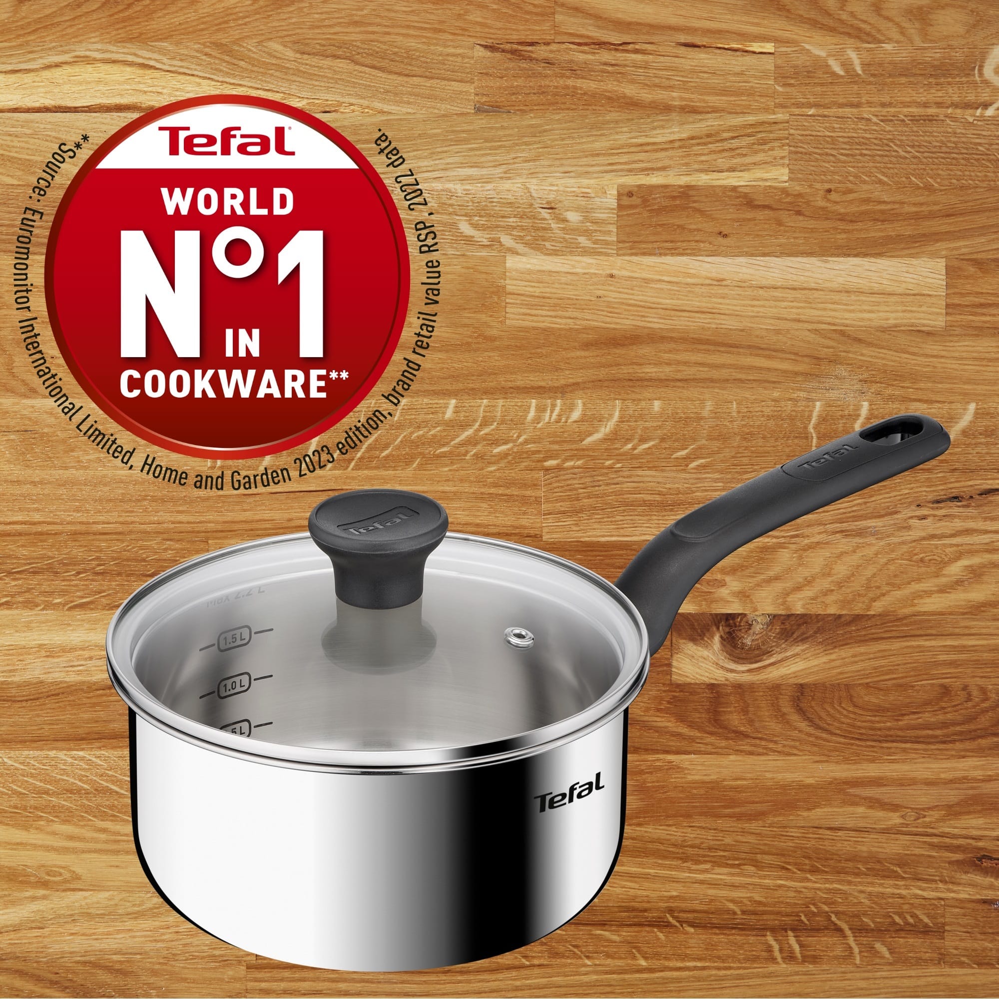 TEFAL STAINLESS STEEL STARTER SAUCEPAN 18CM -E3252395