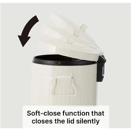 ROUND DUSTBIN META ACOO 12L CREAM 25X25X39.5CM