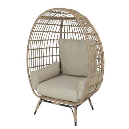 WICKER EGG CHAIR SPRING BALLENE BEIGE