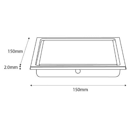 CABANA STAINLESS STEEL FLOOR TRAP DRAIN CB6408-GY 150X150MM