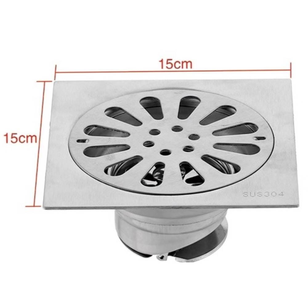 CABANA STAINLESS STEEL FLOOR TRAP DRAIN CB6635-NL 150X150MM