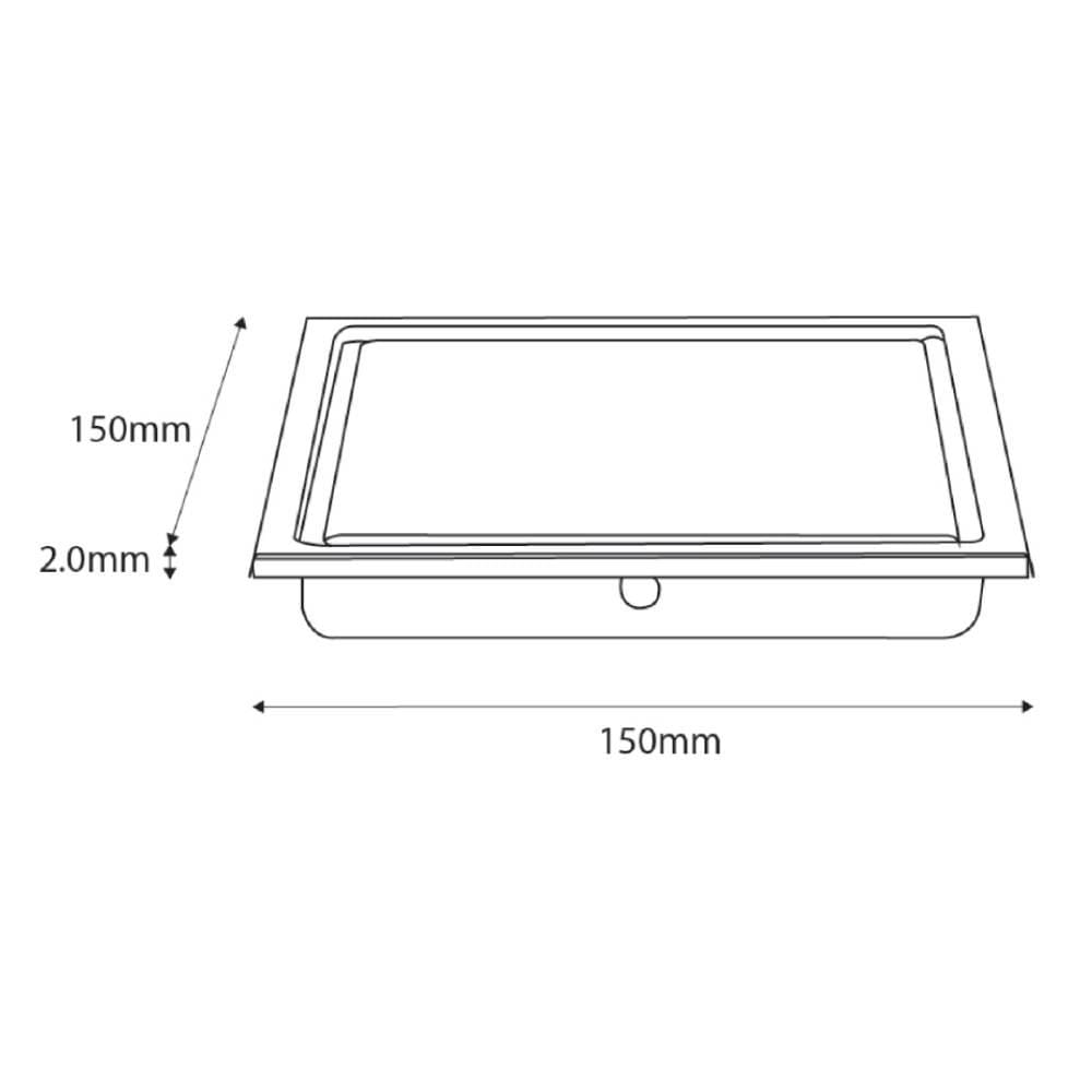 CABANA STAINLESS STEEL FLOOR TRAP DRAIN CB6408-RG 150X150MM