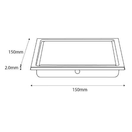 CABANA STAINLESS STEEL FLOOR TRAP DRAIN CB6408-RG 150X150MM
