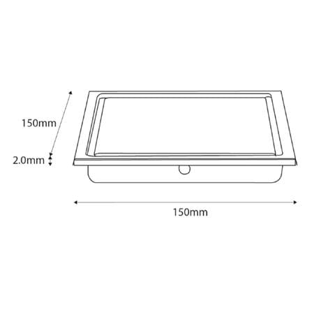 CABANA STAINLESS STEEL FLOOR TRAP DRAIN CB6408-BL 150X150MM