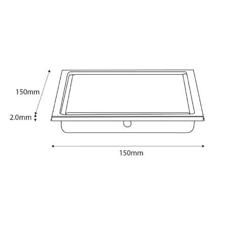 CABANA STAINLESS STEEL FLOOR TRAP DRAIN CB6408 150X150MM