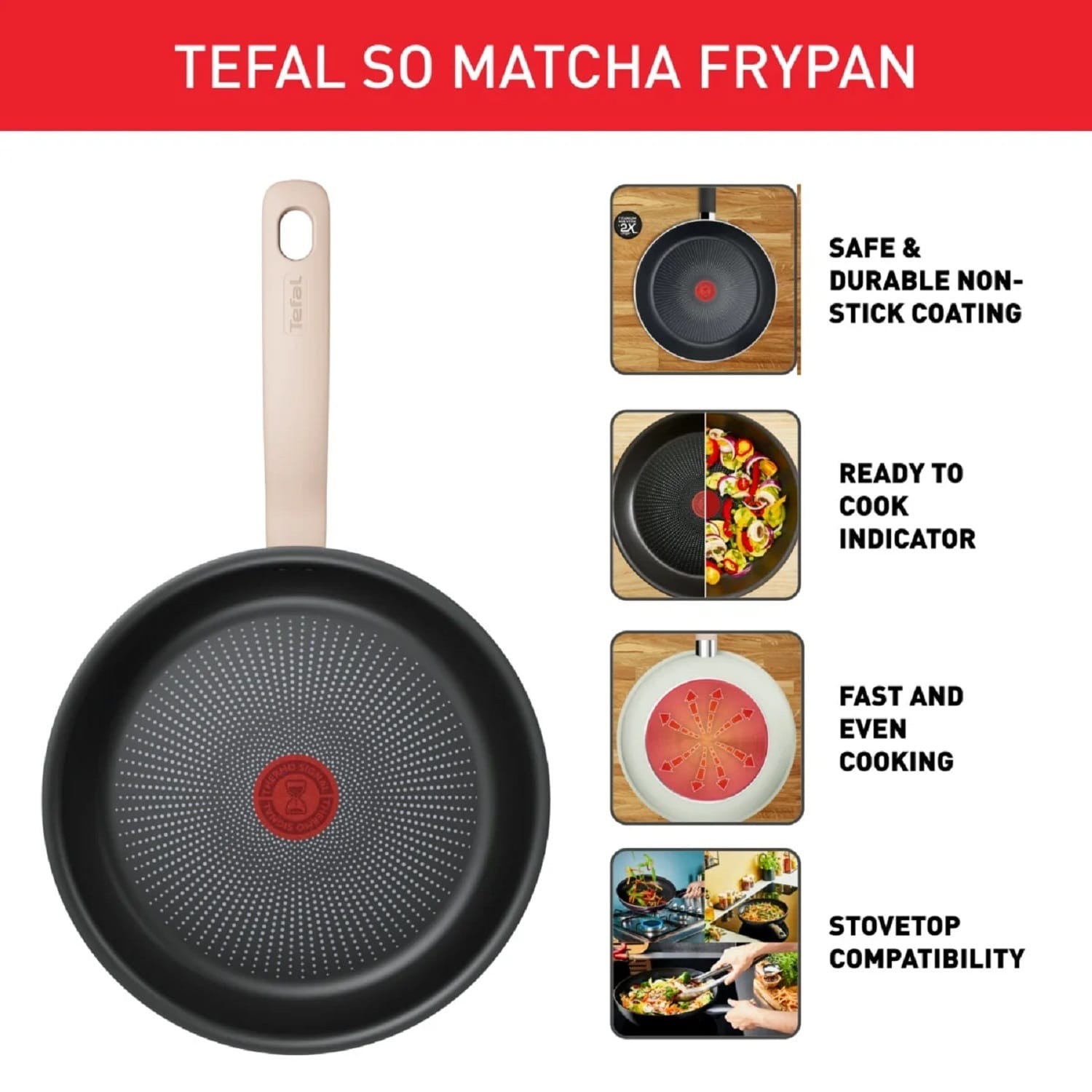 TEFAL SO MATCHA FRYPAN 24CM NON-STICK COATING -G17904