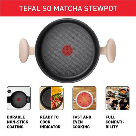 TEFAL SO MATCHA STEWPOT 24CM WITH GLASS LID -G17946