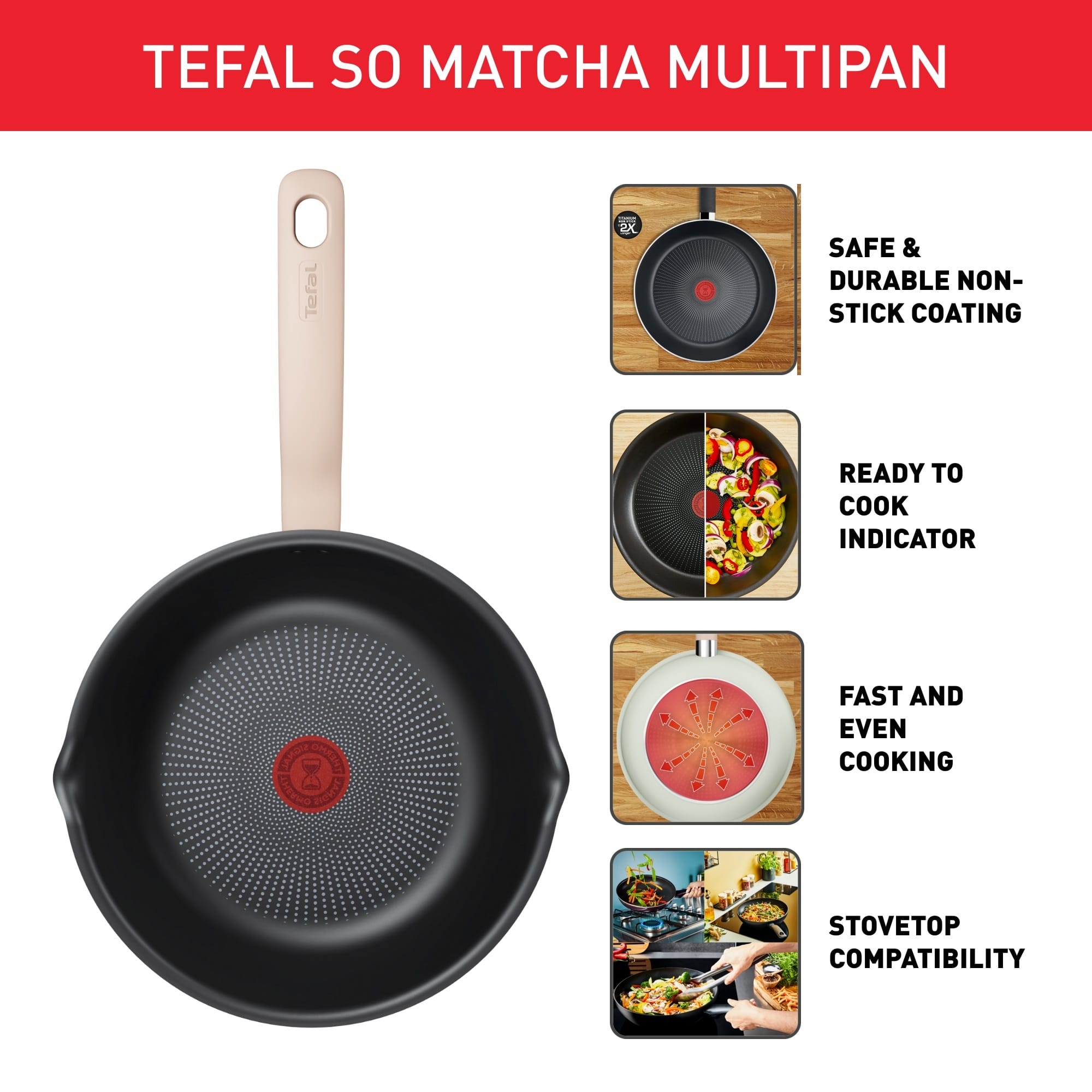 TEFAL SO MATCHA MULTIPAN 24CM NON- STICK COATING G17964